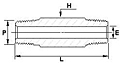 Hex Long Nipple GNL